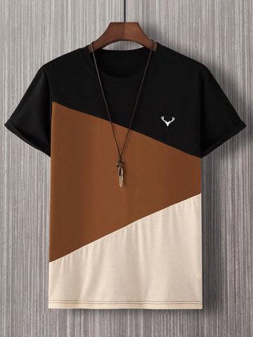 Colour-block T-shirt
